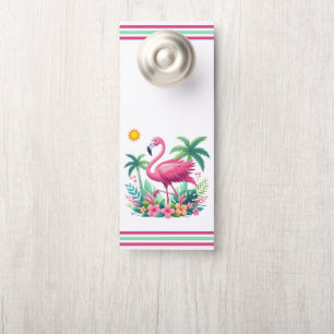 Tropisch/Florida rosa Flamingo Türanhänger