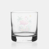 Tropisch/Florida rosa Flamingo Whiskyglas (Vorderseite)