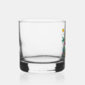 Tropisch/Florida rosa Flamingo Whiskyglas (Links)