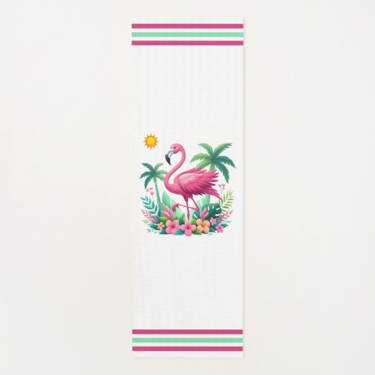 Tropisch/Florida rosa Flamingo Yogamatte (Vorderseite)