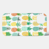 Tropisch-gelbe, moderne Ananas-Muster Case-Mate iPhone Hülle (Rückseite (Horizontal))