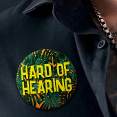 Tropisch-Gelber Dschungel-Blätter schwer zu hören Button