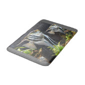 Tropisch gestreifter Fisch Bathmat Badematte (Schrägansicht)