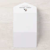 Tropisch getrocknete Ampersand Foto QR Code Hochze All In One Einladung (Außenbereich)