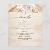 Tropisch getrocknete Palm Blätter Drinks Menü (Vorne)