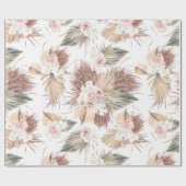 Tropisch getrocknete Palmen Blätter Foliage Floral Geschenkpapier (Flach)