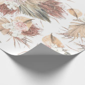 Tropisch getrocknete Palmen Blätter Foliage Floral Geschenkpapier (Ecke)