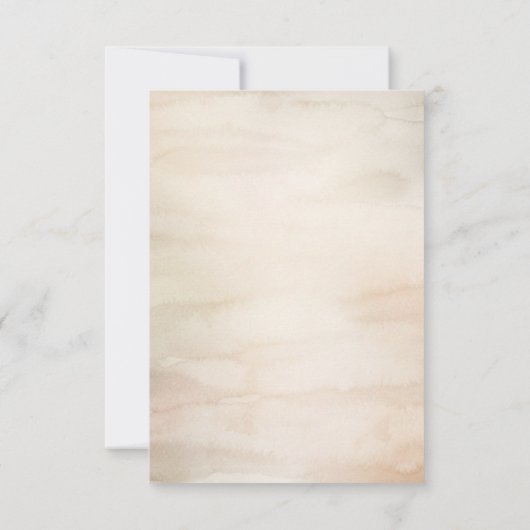 Tropisch getrocknete Palmen Blätter und Weißweine RSVP Karte (Rückseite)