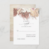 Tropisch getrocknete Palmen Blätter und Weißweine RSVP Karte (Vorne/Hinten)