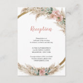 Tropisch getrocknete Pampas Grass Dusty Rose Eukal Begleitkarte (Vorderseite)