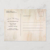 Tropisch getrocknetes Palmblätterblatt Save the Da Ankündigungspostkarte (Rückseite)