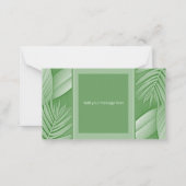 Tropisch Green Theme Wedding Note Card Mitteilungskarte (Rückseite)