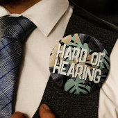 Tropisch-grünbraune Blätter Text schwer zu hören Button