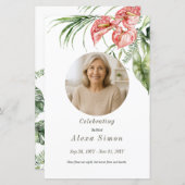 Tropisch grüne Blätter Anthurium Beerdigung Progra (Vorne/Hinten)