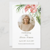 Tropisch grüne Blätter Anthurium Beerdigung Progra (Vorderseite)