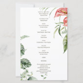 Tropisch grüne Blätter Anthurium Beerdigung Progra (Rückseite)