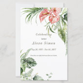 Tropisch grüne Blätter Anthurium Beerdigung Progra (Vorderseite)