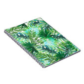 Tropisch grüne Blätter, Aquarell Nahtlos. Notizblock (Rechte Seite)