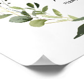 Tropisch-grüne Blätter Begrüßung Poster (Ecke)