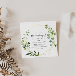 Tropisch-grüne Blätter Hochzeit Einladung