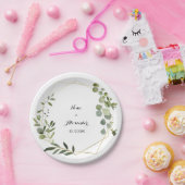 Tropisch-grüne Blätter Hochzeit Pappteller (Party)