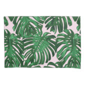 Tropisch-grüne Dschungelpalme-Blätter Kissenbezug (Vorderseite-Links)