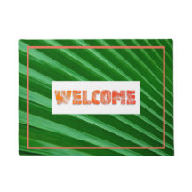Tropisch grünes Leaf Begrüßungstüren Mat