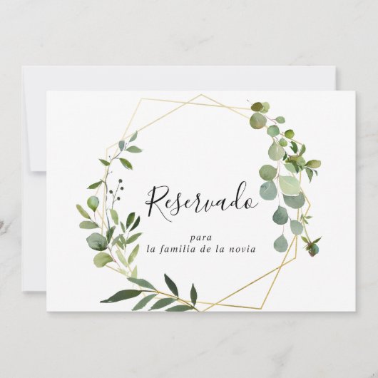 Tropisch-grünes Spanisches Hochzeitssegment (Vorderseite)