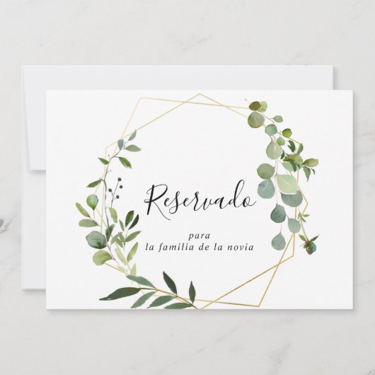 Tropisch-grünes Spanisches Hochzeitssegment (Rückseite)