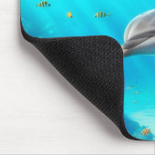 Tropisch/Hawaii farbiger Unterwasserdelphin Mousepad (Ecke)
