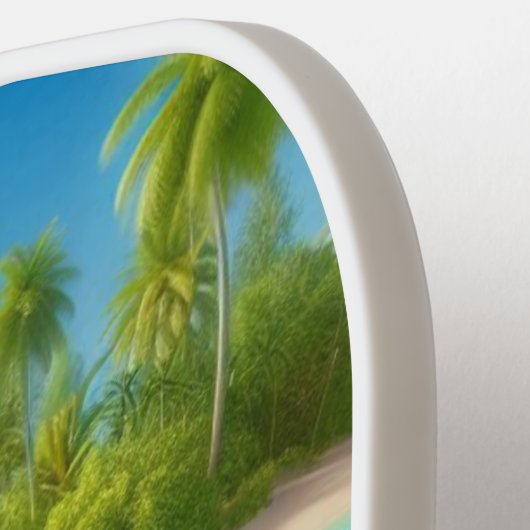 Tropisch/Hawaii farbiger Unterwasserdelphin Pickleball Schläger (Linke Seite)