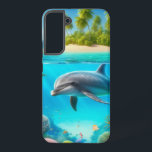 Tropisch/Hawaii farbiger Unterwasserdelphin Samsung Galaxy Hülle<br><div class="desc">.</div>