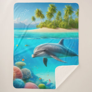 Tropisch/Hawaii farbiger Unterwasserdelphin Sherpadecke