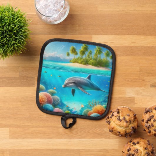 Tropisch/Hawaii farbiger Unterwasserdelphin Topflappen (Oben Unten)