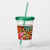 tropisch/hawaiianisch/blumenreich/Blume Acryltrinkbecher (Rückseite)