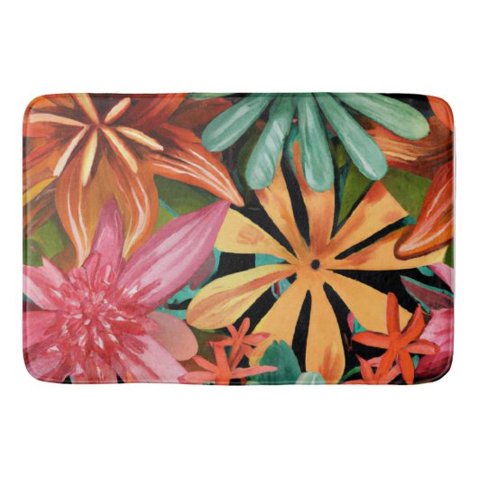 tropisch/hawaiianisch/blumenreich/Blume Badematte (Vorderseite)