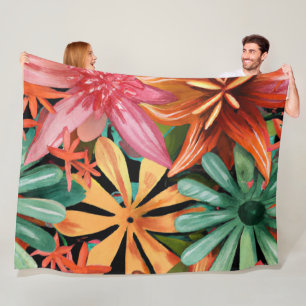 tropisch/hawaiianisch/blumenreich/Blume Fleecedecke