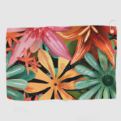 tropisch/hawaiianisch/blumenreich/Blume Golfhandtuch (Horizontal)
