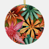 tropisch/hawaiianisch/blumenreich/Blume Keramik Ornament (Vorne)