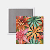 tropisch/hawaiianisch/blumenreich/Blume Magnet (Vorderseite/Rückseite)