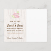 Tropisch-hawaiianisch Save the Date Postkarte (Rückseite)