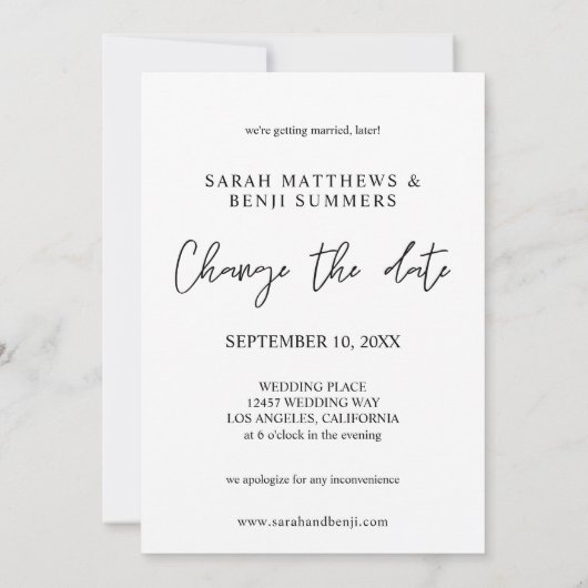 Tropisch-Hawaiianische Ananas verändern das Datum Einladung (Rückseite)