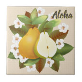 Tropisch Hawaiianische Birnen Fliese (Vorderseite)