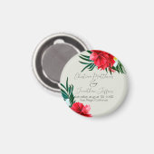 Tropisch-hawaiianische Blume auf einer eleganten H Magnet (Vorderseite/Rückseite)