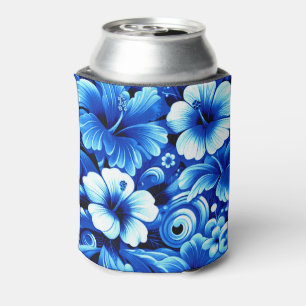 Tropisch-hawaiianische Blume Hibiskus Cobalt Blue Dosenkühler