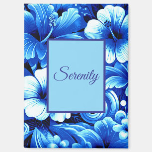 Tropisch-hawaiianische Blume Hibiskus Cobalt Blue Magnet