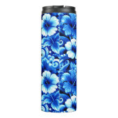 Tropisch-hawaiianische Blume Hibiskus Cobalt Blue Thermosbecher (Rückseite)