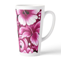 Tropisch-hawaiianische Blume Hibiskus rosa Muster