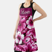 Tropisch-hawaiianische Blume Hibiskus rosa Muster Schürze (InSitu)