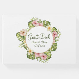 Tropisch-hawaiianische Blume Hochzeit Gästebuch